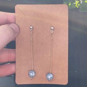 🌿handmade dangly wire stud earrings